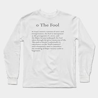 The Fool Tarot Arcana meaning Long Sleeve T-Shirt